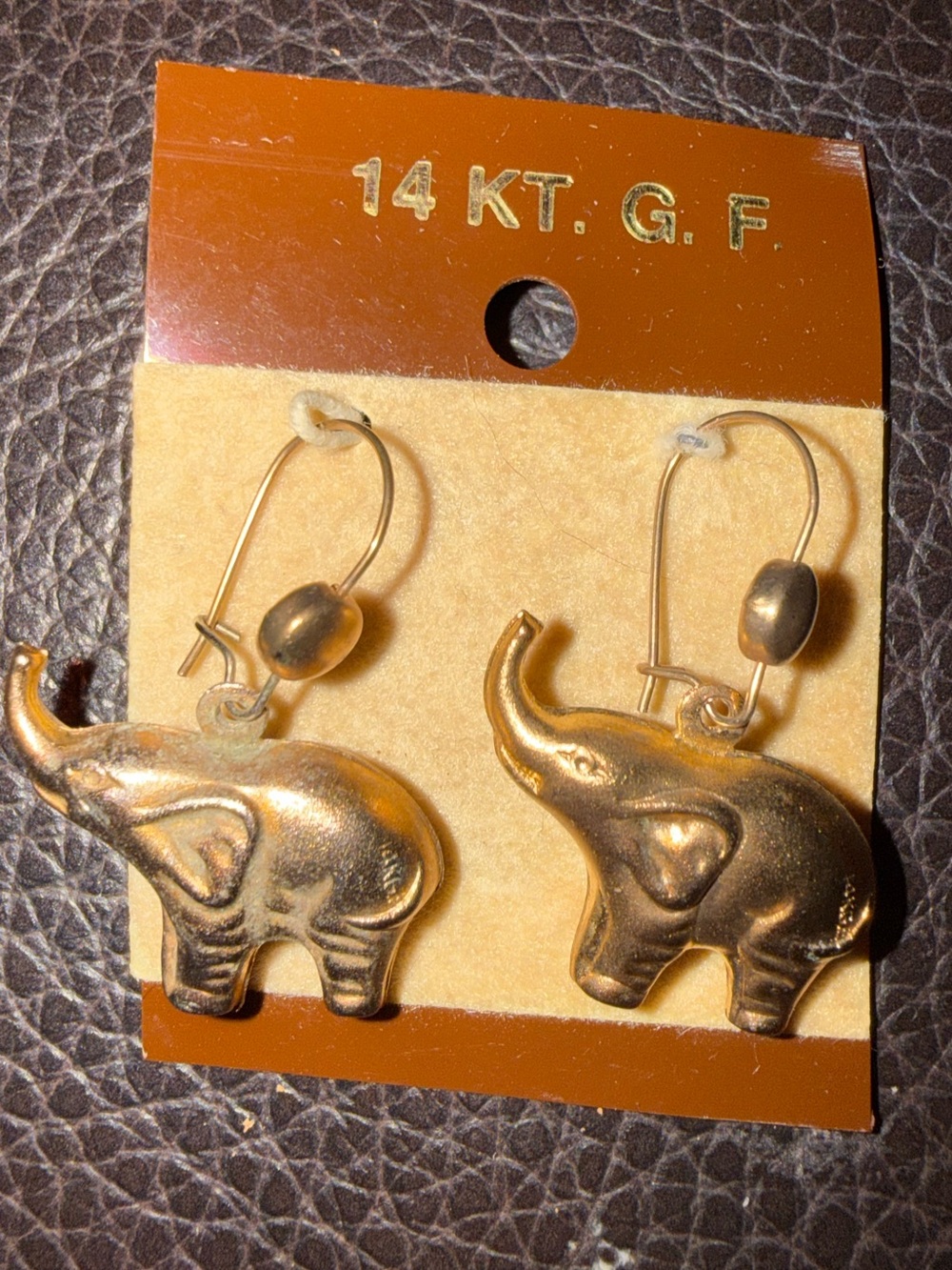 14KT Gold-Fill Elephant Drop Earrings